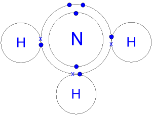 What is the structure of an ammonia molecule?