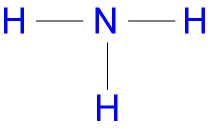 What is the structure of an ammonia molecule?