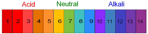 Indicator Colour for pH Scale