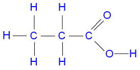 formula ethanoic structural displayed propanoic gcse chemistry