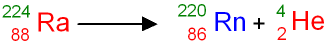 Radium Decay to Radon