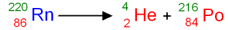 Radon Decay to Polonium
