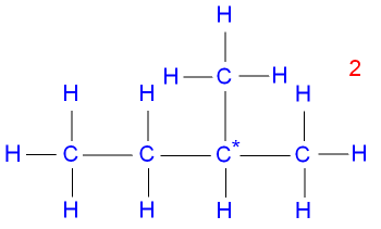 Isomer 2 is 2-methylbutane, a. with a carbon* atom joined onto three other carbon...