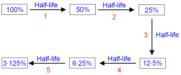 Calculate Half-life using Carbon Dating