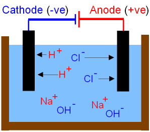 Electrolysis of Sodium Chloride in Water