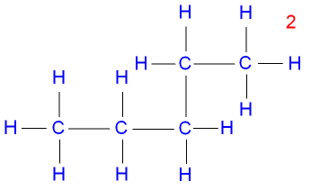 n-pentane Same Isomer of Pentane showing Different Shape